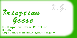 krisztian gecse business card